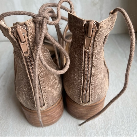 Lucky Brand Tazu Lace Up Leather Cage Sandals 8.5 - Picture 6 of 11